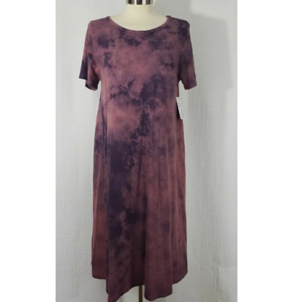 New Lularoe dress Purple Tie Dye Carly sz small